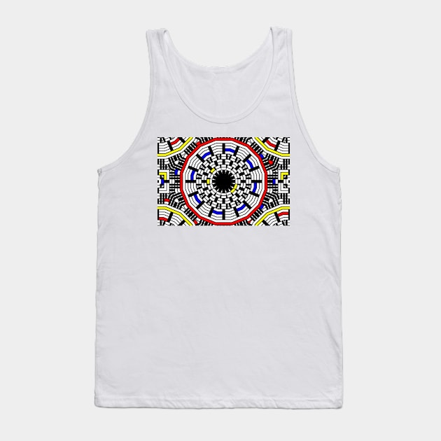 Geometric Pattern Bold And Lines Tank Top by justrachna